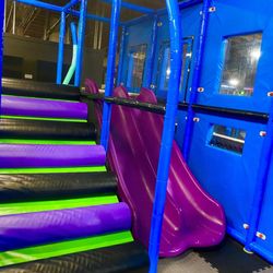 Fly High Trampoline Park - Super fun slides!