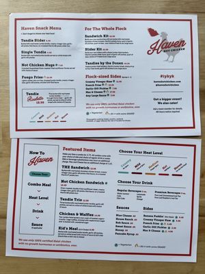 Menu photo 1 Haven Hot Chicken Orange, CT