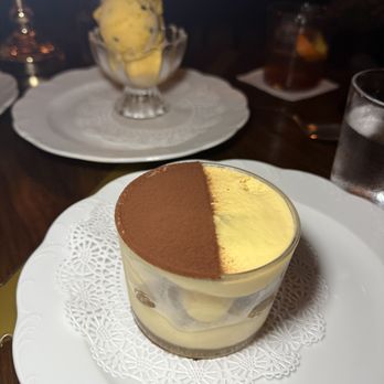 Mother Wolf - Tiramisu (and passionfruit gelato) - Italian Near Me - Los Angeles, California Mother Wolf - Tiramisu (and passionfruit gelato) - Italian Near Me - Los Angeles, California