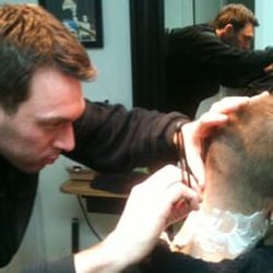 The Hamilton Barber Shop - Making you look good is serious business around here. Guys, don't ask for this from the ladies in the salon...