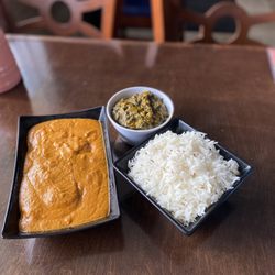 A Taste of India - Chicken Tikka Masala w/ Saag Paneer (lunch special - $11)