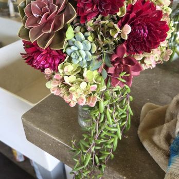 Heaven Scent Flower Company - Bridal boquet with succulents - Florists Near Me - Loomis, California Heaven Scent Flower Company - Bridal boquet with succulents - Florists Near Me - Loomis, California