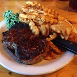 Stones Throw Supper Club - Filet and fries. Yum!!