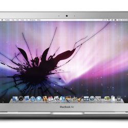 San Diego Mac Repair - If your MacBook looks like this we can fix it in as little as 30 minutes. Call for part availability.
