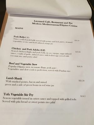 Menu photo 4 Highway 54 Brighton, VIC
