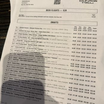 Clinton Hall 36 - Beer Menu - Beer Gardens Near Me - New York, New York Clinton Hall 36 - Beer Menu - Beer Gardens Near Me - New York, New York