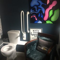 Storrie & Fee - The wonderfully decorated restroom