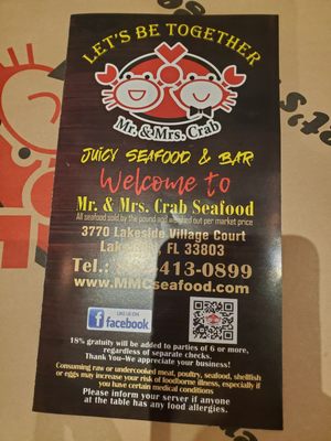 Menu photo 3 Mr. & Mrs. Crab Lakeland, FL