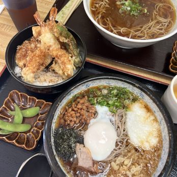 Ichimi Ann - Natto tororo soba and tempura combo, curry chicken soba - Japanese Near Me - Torrance, California Ichimi Ann - Natto tororo soba and tempura combo, curry chicken soba - Japanese Near Me - Torrance, California