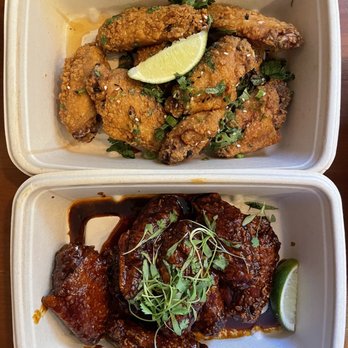 Sama Sama Kitchen - Vietnamese wings (top) and signature wings (bottom) - Cocktail Bars Near Me - Santa Barbara, California