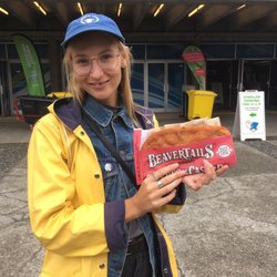 BeaverTails Pastry & Poutine - A beaver Tale after an amazing Super Dog show! I pet most of the dogs and hogs.