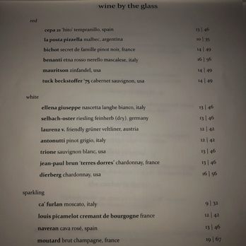 The Bellwether - wine list - Cocktail Bars Near Me - St. Louis, Missouri