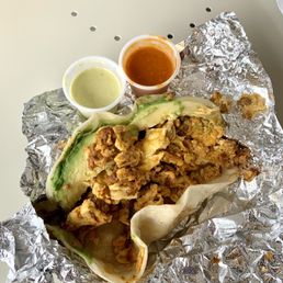 Vegan chorizo egg avocado on flour