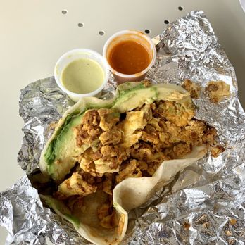 Cork & Brew Market - Vegan chorizo egg avocado on flour - Grocery Near Me - Austin, Texas