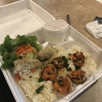 Viet Soul - This was my "platter with 2 choices of meat" I asked for shrimp as my only meat option and this is what I received. - Vietnamese Near Me - Richmond, Texas Viet Soul - This was my "platter with 2 choices of meat" I asked for shrimp as my only meat option and this is what I received. - Vietnamese Near Me - Richmond, Texas