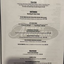 Great American Ranch - Menu