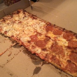 Sicilian Pizza today. Half Pepperoni, half thinly sliced onion, extra crispy. Was delivered HOT and was delicious. Sicilian Pizza today. Half Pepperoni, half thinly sliced onion, extra crispy. Was delivered HOT and was delicious.