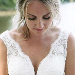 Love this lash look - adds just enough to this bridal beauty look.
