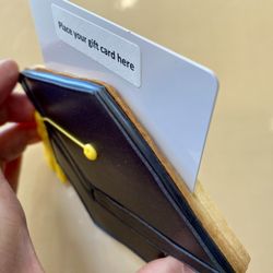 TIAD- Totally Indulgent And Delicious Cookies and Treats - Close-up of the slot baked right into the cookie to hold your own gift card. All cookie gift card holders are completely edible!!