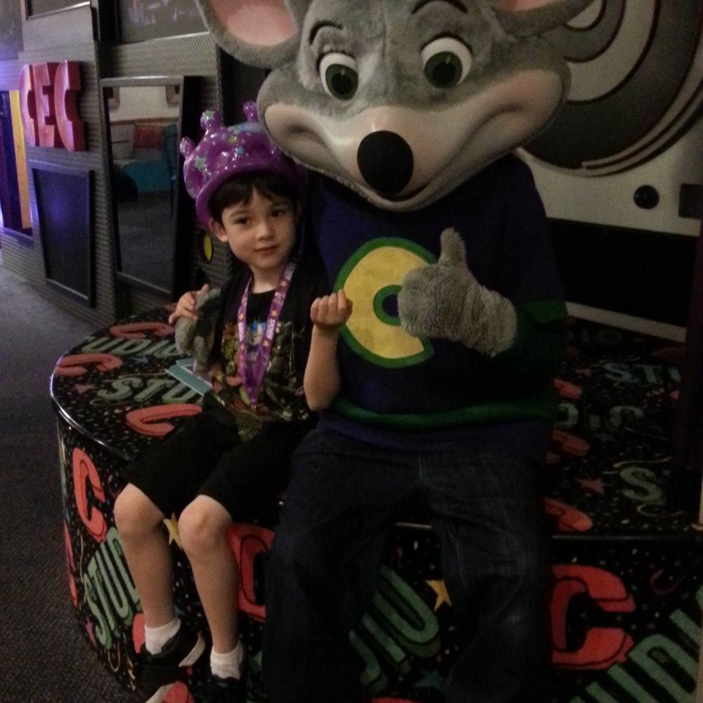 My boy spending some one on one time w/ his new best friend.