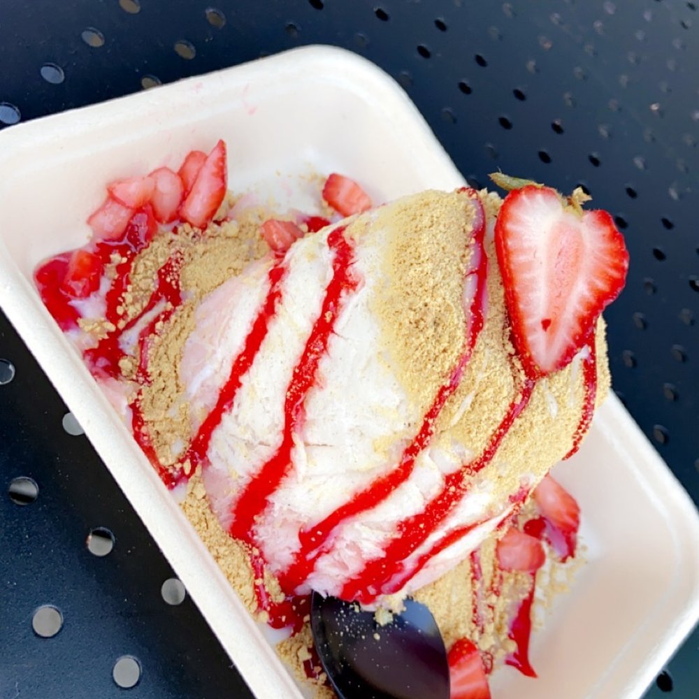 Element Shaved Creamery - Strawberry cheesecake - Desserts Near Me - Yucaipa, California Element Shaved Creamery - Strawberry cheesecake - Desserts Near Me - Yucaipa, California