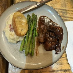 The Whetstone - Elk medallions. Ordered medium rare, and was too undercooked. They redid it tho.