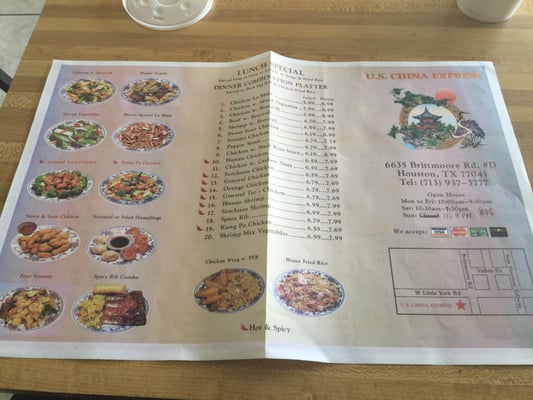Menu photo 2 US China Express Houston, TX Menu photo 2 US China Express Houston, TX