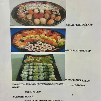 Mighty Sushi - Menu - Sushi Bars Near Me - Pahoa, Hawaii Mighty Sushi - Menu - Sushi Bars Near Me - Pahoa, Hawaii