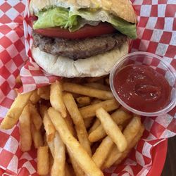 Dex Gourmet Burger Bar - Burger and fries