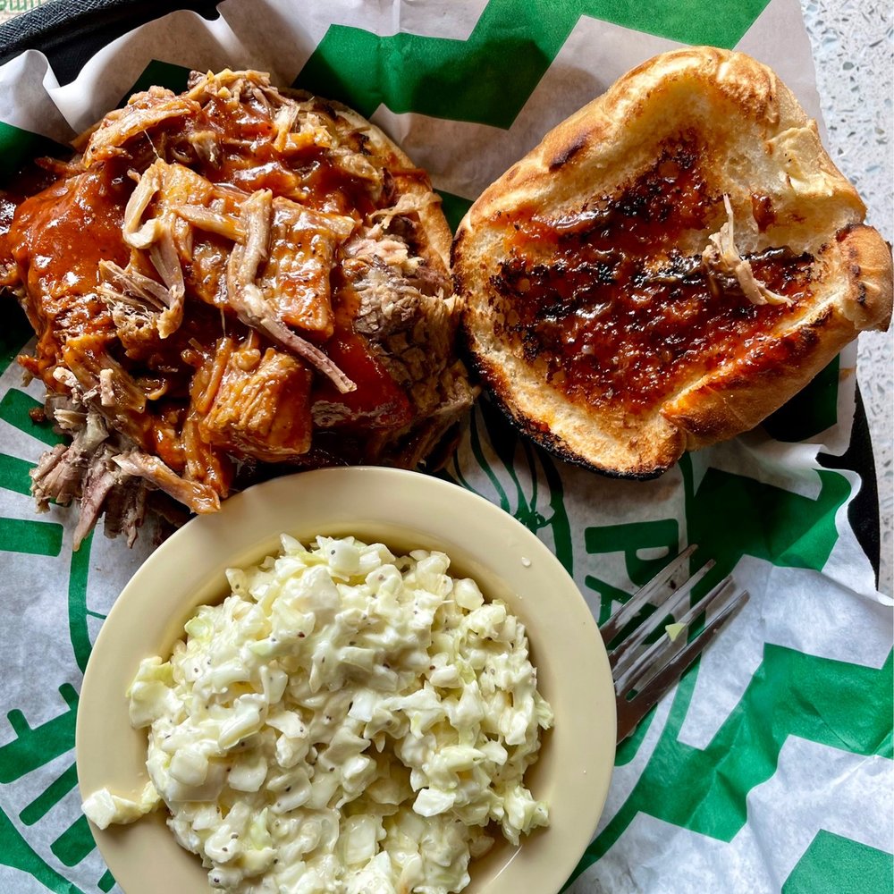 Park Avenue BBQ Grille - Beef brisket sandwich and slaw - Barbeque Near Me - Jupiter, Florida Park Avenue BBQ Grille - Beef brisket sandwich and slaw - Barbeque Near Me - Jupiter, Florida