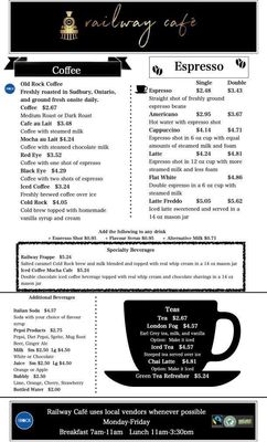 Menu photo 1 The Yellow Bars Cochrane, ON