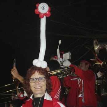 The Soozi Show! - How lucky am I to have the shutter bug eye as a balloon hat in RUHS Team Colors!  Now that is spirit!  Thanks Soozi! - Performing Arts Near Me
