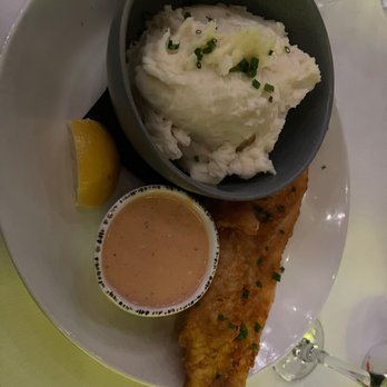 Canvas - Fish & Chips sub the chips for mashed potato's - New American Near Me - Orlando, Florida