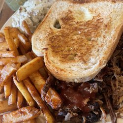 Hokies Bbq & Grill - Brisket plate with potato salad and fries