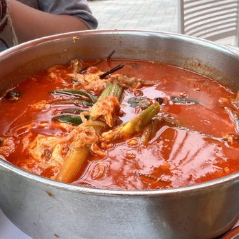 Tang 190 - Yukaejang spicy soup with rice - Korean Near Me - Irvine, California Tang 190 - Yukaejang spicy soup with rice - Korean Near Me - Irvine, California