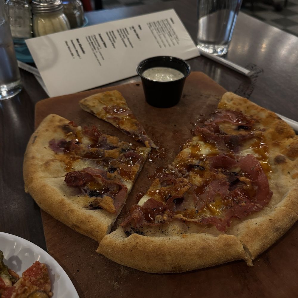 Jack's Wood Fired Oven - Pig and the Peach Pizza was delicious. Specially paired with the Big LU Bowski Pizza - Pizza Near Me - Logan, Utah Jack's Wood Fired Oven - Pig and the Peach Pizza was delicious. Specially paired with the Big LU Bowski Pizza - Pizza Near Me - Logan, Utah