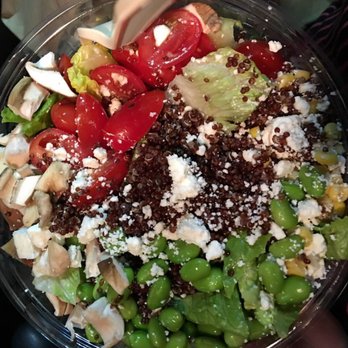 CoreLife Eatery - Build your own with edamame, tomatoes, mushrooms, quinoa, romaine,and feta. - Salad Near Me - Amherst, New York CoreLife Eatery - Build your own with edamame, tomatoes, mushrooms, quinoa, romaine,and feta. - Salad Near Me - Amherst, New York