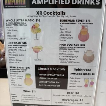 ARTECHOUSE - cocktail menu - Art Museums Near Me - Houston, Texas