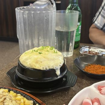 JJ Korean BBQ - Fluffiest, BEST steamed eggs ever! - Barbeque Near Me - Sacramento, California