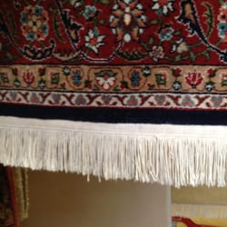 D.R. Services Of Eastern MA - Hand cleaned and detailed fringe on a woven oriental rug done in our rug spa!