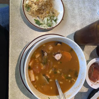 Casa Adelita - This was the 7 Mares Soup, sorri, i had already begun to eat at it. It was very delicious. - Mexican Near Me - La Habra, California