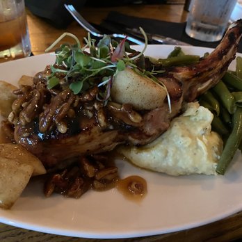 The Gafford - Literally, the BEST Apple Pie Moonshine Pork Chop in the world! - Salad Near Me - Stuart, Florida
