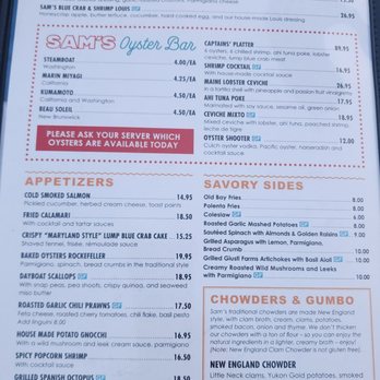 Sam's Chowder House - Menu - Seafood Near Me - Half Moon Bay, California