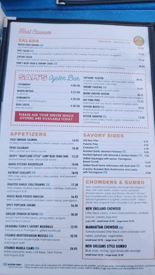 Menu photo 2 Sam's Chowder House Half Moon Bay, CA