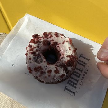 Trident Coffee - Red Velvet Protein Donut - Coffee & Tea Near Me - Coronado, California Trident Coffee - Red Velvet Protein Donut - Coffee & Tea Near Me - Coronado, California