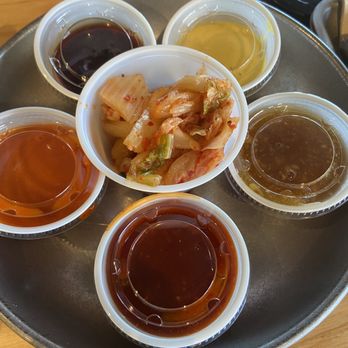 Gangchu - Sauce Sampler and Kimchi - Korean Near Me - Tampa, Florida