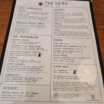 The Send Brewing - Menu - Brewpubs Near Me - South Portland, Maine