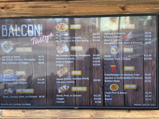 Menu photo 5 Balcon Express Tacoma, WA