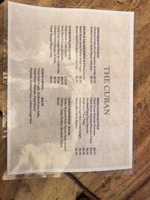 Menu photo 3 The Cuban Corpus Christi, TX