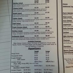 Pam's Place - Menu